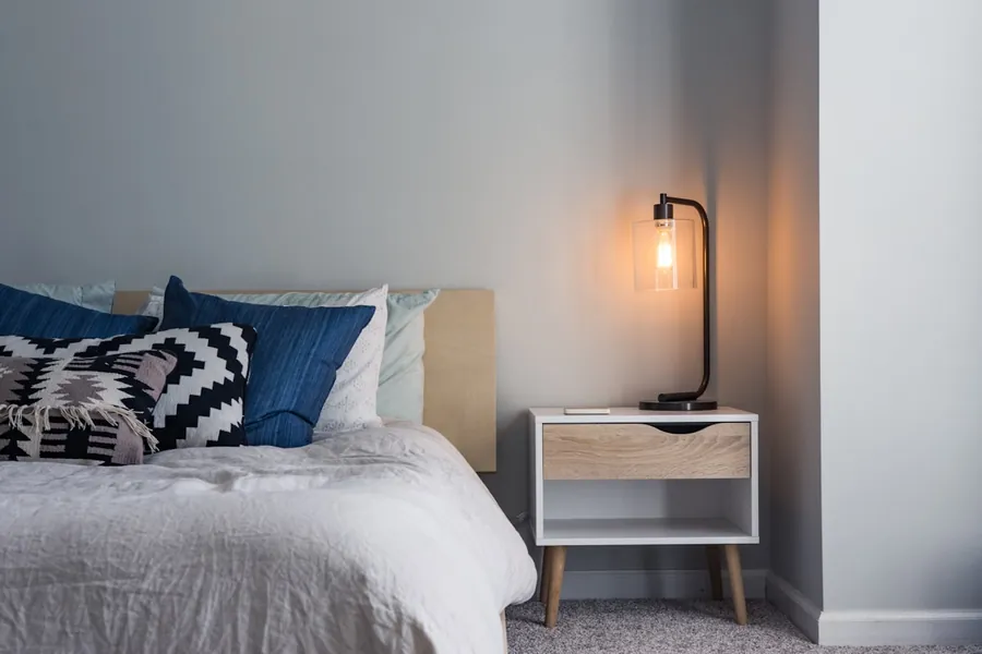 Clean bedroom in a rental apartment